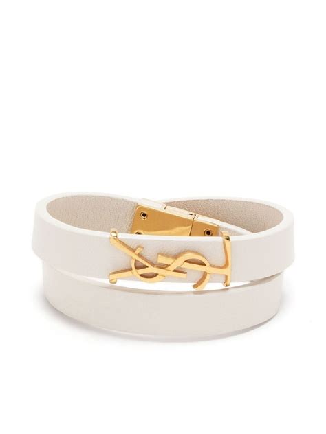 saint laurent ysl leather bracelet|ysl bracelets for women.